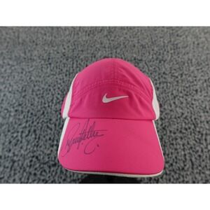 Nike Golf Women's Pink White Performance Baseball Cap Autographed‎